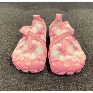 Kids Pink Mermaid Scale Water Shoes Aqua Socks Toddler Girls Size